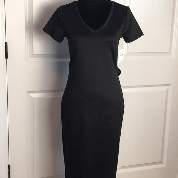 Free Press V-neck Short Sleeve Scuba Dress